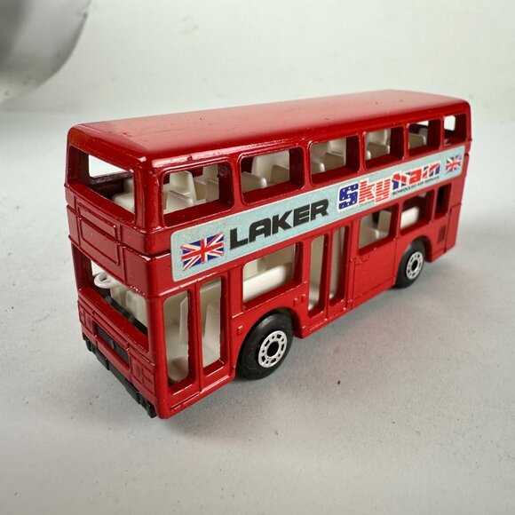 Vintage Matchbox Die Cast Metal Double Decker London Bus 17 Red - Picture 4 of 6